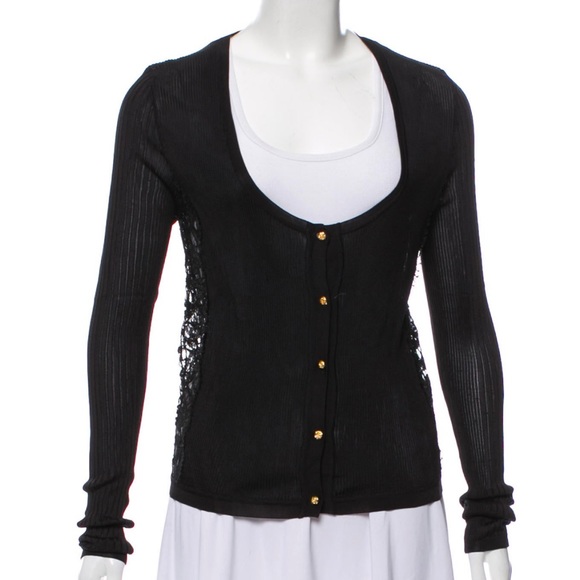 Emilio Pucci laced-trimmed silk cardigan - Picture 3 of 3